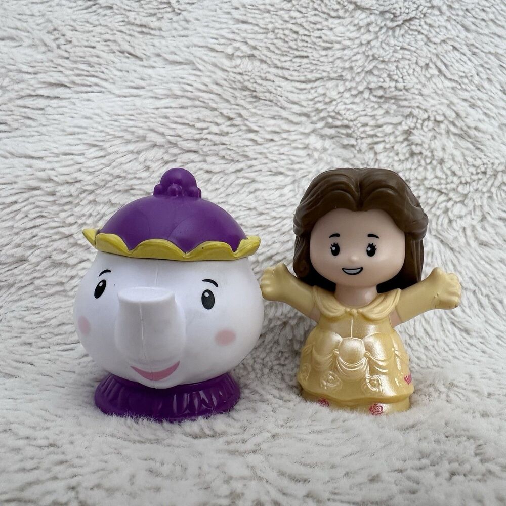 Fisher Price Little People Belle Mrs. Potts Beauty Disney Princess Figure Set
